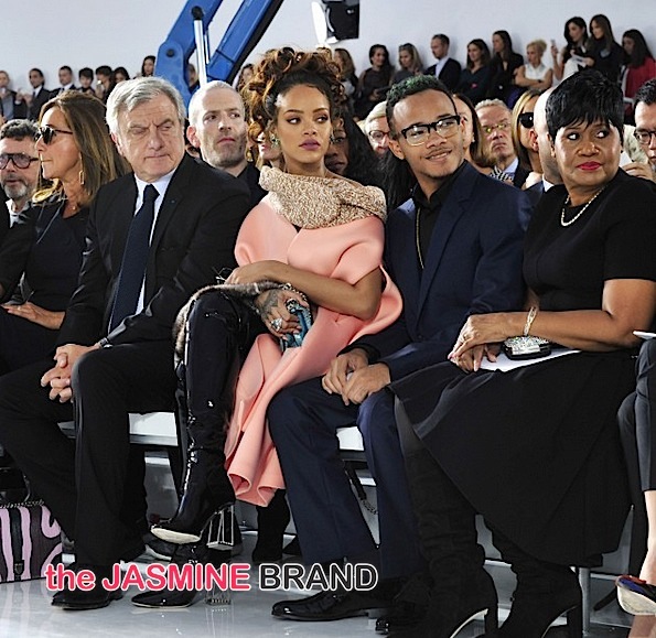Rihanna Brings Mother, Brother & Bestie to Dior Show at PFW [Photos]