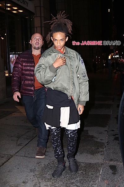Jaden Smith was seen leaving the Sony offices this evening after joining father Will Smith for Q & A for his new movie 'Concussion'
