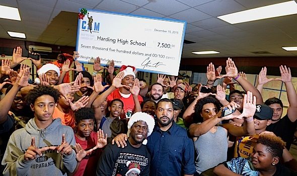 Kevin Hart, Ice Cube & Cam Newton Surprise High School Students [Photos]