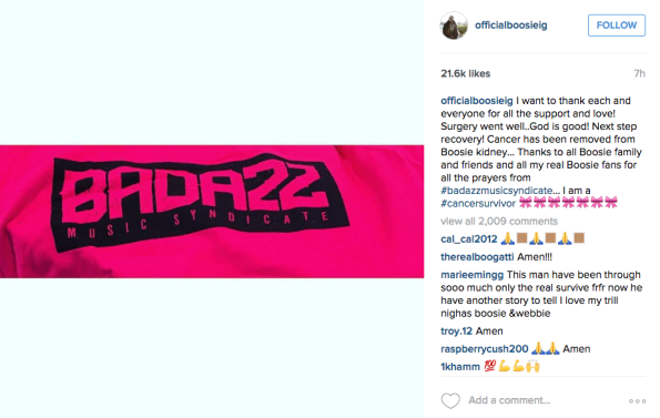 Lil Boosie Cancer Instagram Update-2015-The Jasmine Brand 