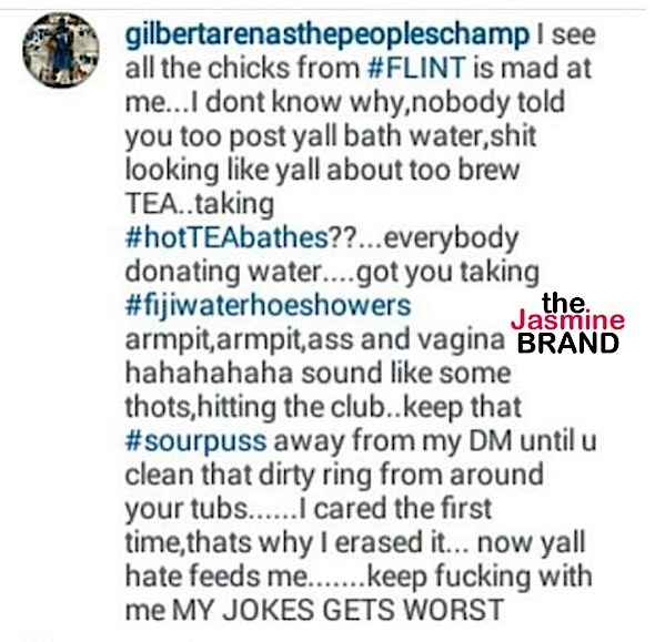 Gilbert Arenas Jokes About Flint-the jasmine brand