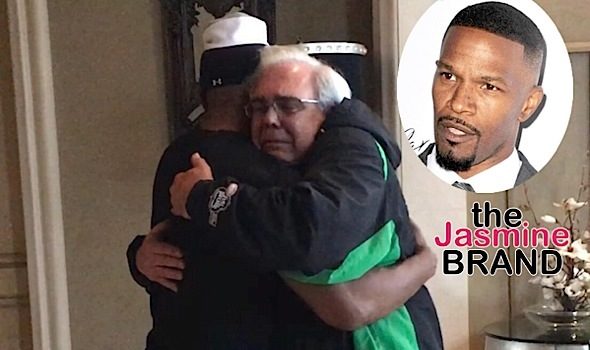 Jamie Foxx Meets Father of Son He Saved From Burning Car [Photo]