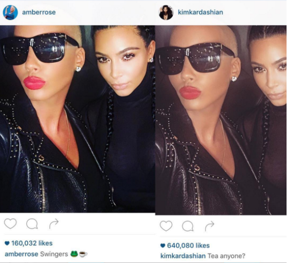 Amber Rose & Kim Kardashian End Beef, Stunt for the Gram [Photos]