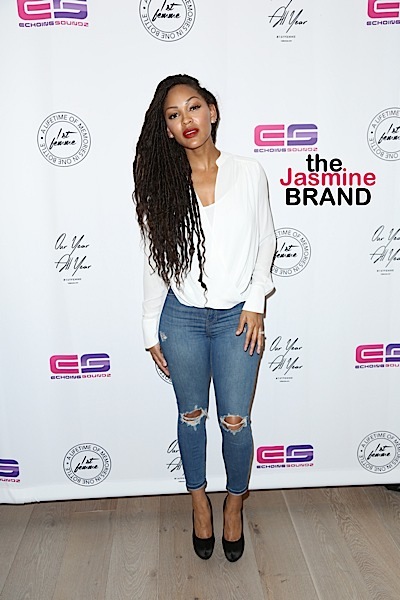 02/11/2016 - Meagan Good - 1st Femme "Our Year All Year" Fragrance Launch Hosted by La'Myia Good - Arrivals - The London West Hollywood at Beverly Hills, 1020 N San Vicente Boulevard - West Hollywood, CA, USA - Keywords: Vertical, Arts Culture and Entertainment, Attending, Adult, Celebrity, Celebrities, Person, People, Portrait, Photograph, Photography, Launch Event, 1st Femme OYAY Fragrance Launch Party Hosted by Lamyia Good, "Our year.ALL year", OYAY, 1st femme eau de parfum by par siren perfume, floral fragrance for women, Eau de Cologne Spray, scent, EDP, Los Angeles, California Orientation: Portrait Face Count: 1 - False - Photo Credit: Guillermo Proano / PR Photos - Contact (1-866-551-7827) - Portrait Face Count: 1