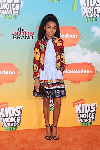 03/12/2016 - Yara Shahidi - Nickelodeon's 2016 Kids' Choice Awards - Arrivals - The Forum - Inglewood, CA, USA - Keywords: Vertical, Arrival, Attending, People Person, Award, Television Show, Film, Portrait, Photography, Film Industry, Fashion, Arts Culture and Entertainment, Celebrity, Celebrities, Nickelodeon Kids' Choice Awards, Topix, Bestof, 29th Annual Nickelodeon Kids' Choice Awards, California Orientation: Portrait Face Count: 1 - False - Photo Credit: PRPhotos.com - Contact (1-866-551-7827) - Portrait Face Count: 1