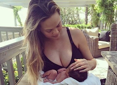 Chrissy Teigen Debuts Newborn Daughter, Lulu [Photos]