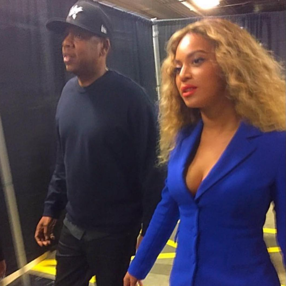 Beyonce & Jay Z Court-Side At NBA Finals: Fan Touches Bey’s Hair + Teyana Taylor’s Adorable Daughter With Jigga [Photos]