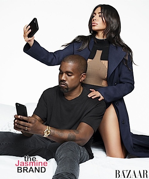Kim & Kanye West On Biggest Insecurities, Nude Selfies & Cock Shots [Harper’s Bazaar]