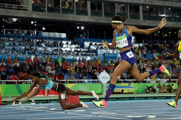 Shaunae Miller Upsets Allyson Felix, Dives to Finish Line [VIDEO]