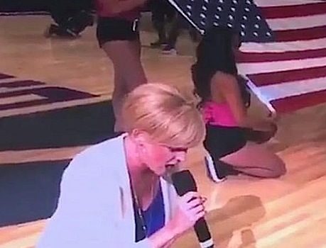 White Singer Leah Tysse Takes A Knee During National Anthem [VIDEO]