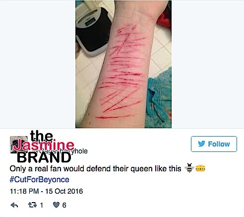Beyonce Fans Are Cutting Themselves To Show Solidarity 