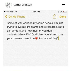 Tamar Braxton Responds To Toya Wright (Sorta) 