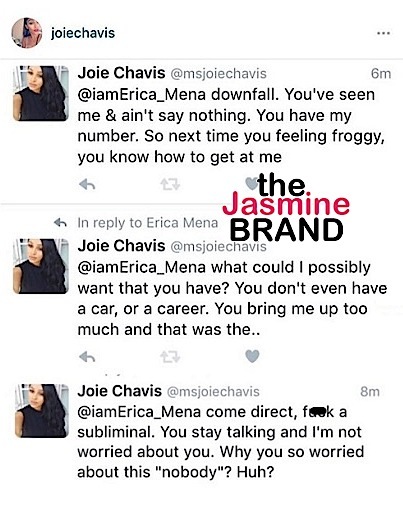 Erica Mena & Bow Wow's Baby Mama Joie Chavis Drag Each Other: You have no  career! - theJasmineBRAND