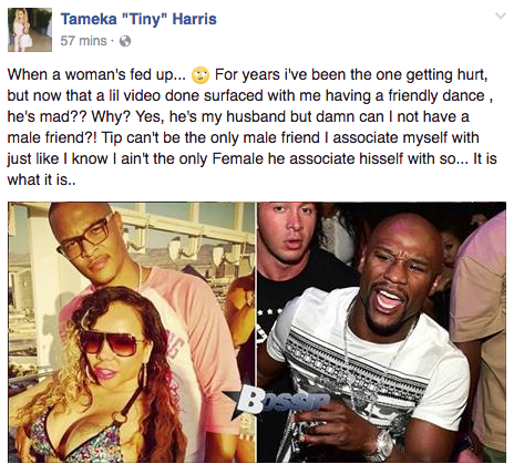 Tiny Says T.I. Has Been Hurting Her For Years, Defends Video With Floyd Mayweather