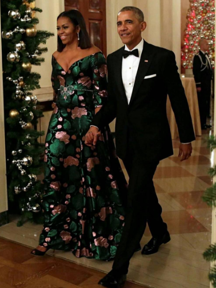 [First Lady Fashion] Michelle Obama Stuns In Gucci For Final Kennedy Center Honors Gala