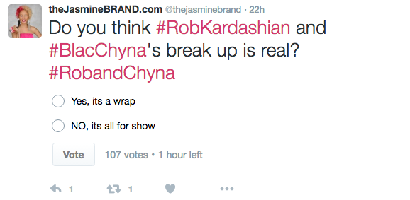 Is Blac Chyna & Rob Kardashian's Split A Publicity Stunt For Ratings? 