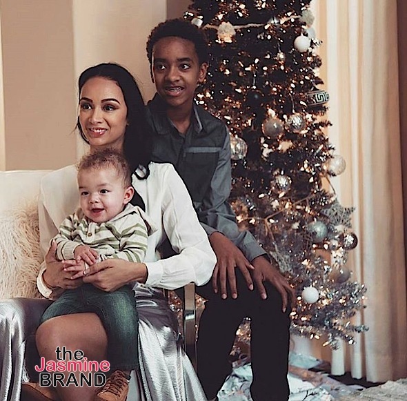 Reality star Draya Michele poses with her two sons. 