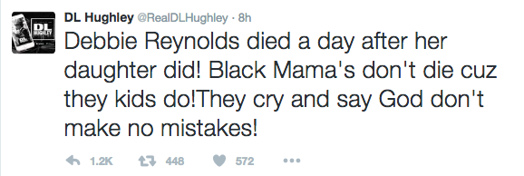 DL Hughley On Debbie Reynolds Death: Black Mama's Don't Die Because of Their Kids! 