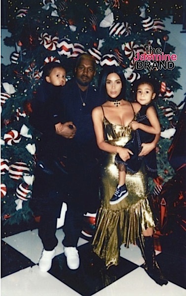Kanye West Shares Holiday Photo With Kim, North & Saint West [Photo]