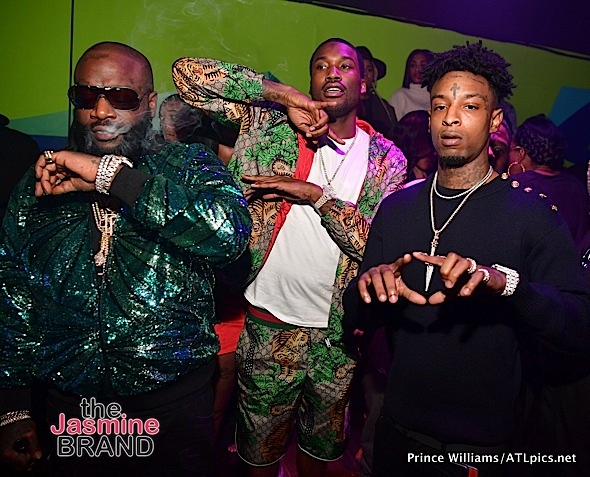 Rick Ross, Meek Mill, 21 Savage, K.Camp Party in ATL [Photos]