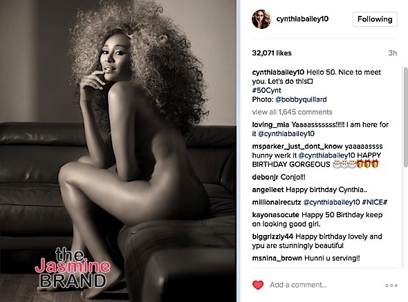 Cynthia Bailey Poses Naked For Her 50th Birthday! [Photo]