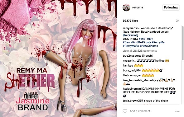 Remy Ma Accuses Nicki Minaj of Sniffing Cocaine, Sexing Trey Songz & Malfunctioning Butt Implants On "Shether" [New Music]