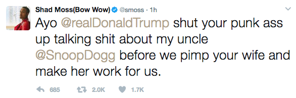 Bow Wow Threatens To Pimp Trump's Wife