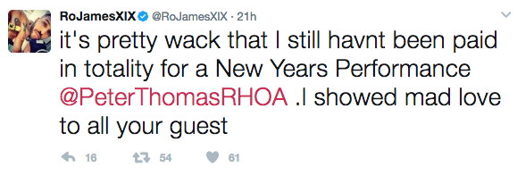Singer Ro James: Peter Thomas Owes Me Money!