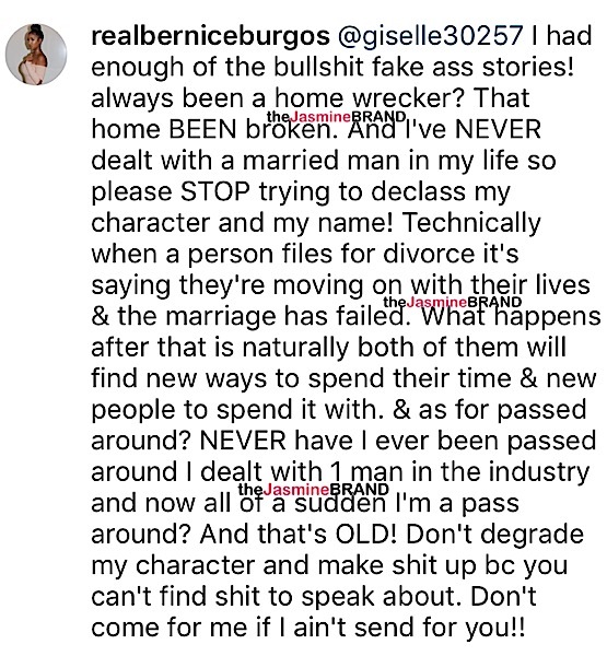 Bernice Burgos Denies Breaking Up T.I. & Tiny's Marriage: I would NEVER be a side-chick [VIDEO]