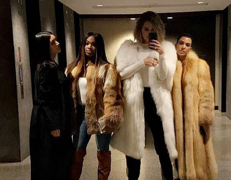 Kim, Khloe & Kourtney Kardashian + Malika & Khadijah Haqq Serve Stylish Squad Goals [Photos]