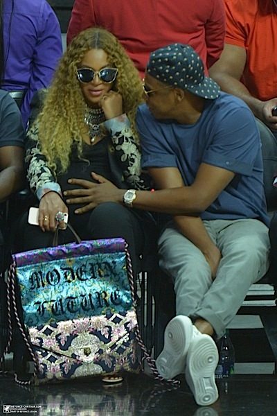 Beyonce & Jay Z Attend NBA Playoffs [Spotted. Stalked. Scene.]