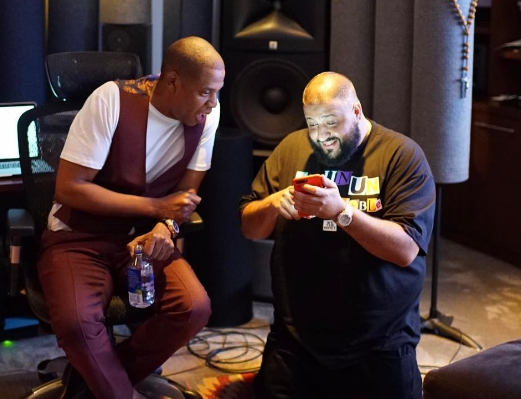 Jay Z Spotted In the Studio With DJ Khaled [Photos]
