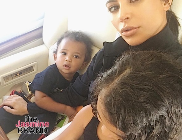 Kim Kardashian w/ Saint & North, Nas Chills w/ DJ Khaled's Famous Son ...