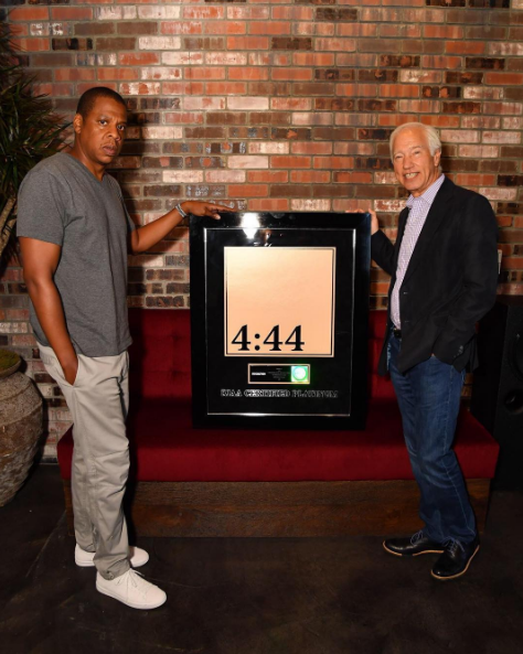 Jay-Z’s “4:44” Goes Platinum