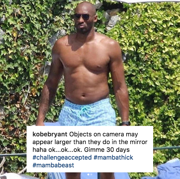 #MambaThick! Kobe Bryant Reveals His 'Dad Bod', Promises To Lose Weight [Photos]