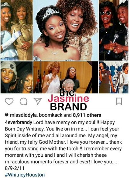 (EXCLUSIVE) Brandy Defends Whitney Houston Birthday Message: She passed the torch when she passed on my birthday.