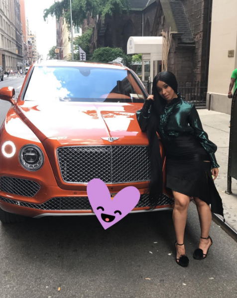 Cardi B Buys New Bentley With Cash! [Photos]