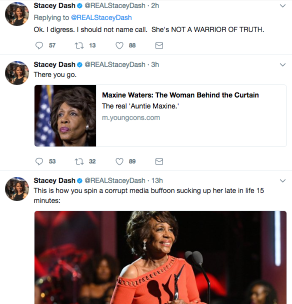 Stacey Dash Calls Maxine Waters A Buffoon 