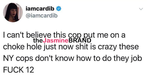 Cardi B Opens Up About NYPD Putting Her In Chokehold: They're so p*ssy!