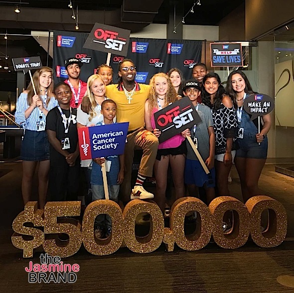 Rapper Offset Helps Raise Money For American Cancer Society