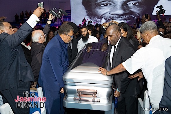 Dick Gregory Laid To Rest: Bill Cosby, Stevie Wonder, India Arie, Nick Cannon, Killer Mike, Maxine Waters, Louis Farrakhan, Donnie Simpson Attend