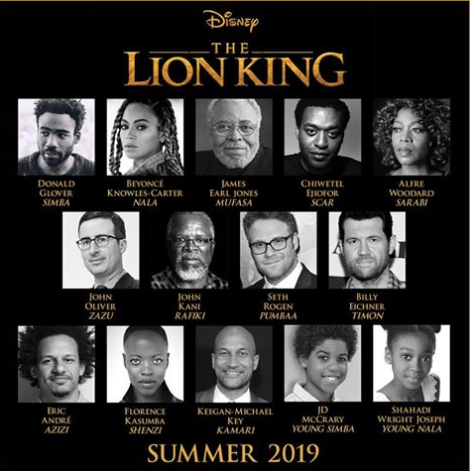 Beyonce Joins “The Lion King” Remake, Full Cast Revealed