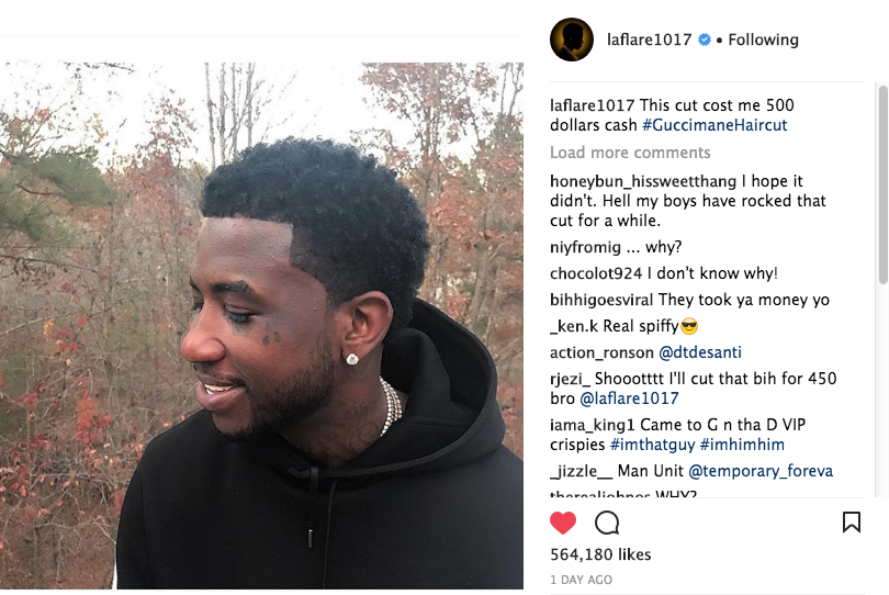Gucci Mane Spends $500 On Haircut!