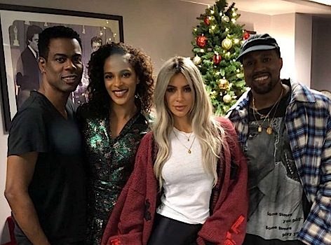 Nas, Eddie Murphy, Kim Kardashian, Kanye, Diddy Spotted At Chris Rock’s Show