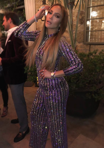 J.Lo Hosts Dinner Party In Gucci