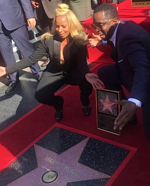 Mary J. Blige Receives Star On Hollywood Walk of Fame: Diddy, Andre Harrell Attend [Photos]
