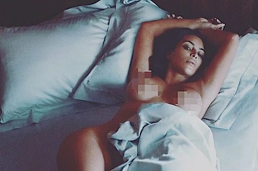 Kim Kardashian Posts Nude Photo, Blurs Out Nipple [Stop & Stare]