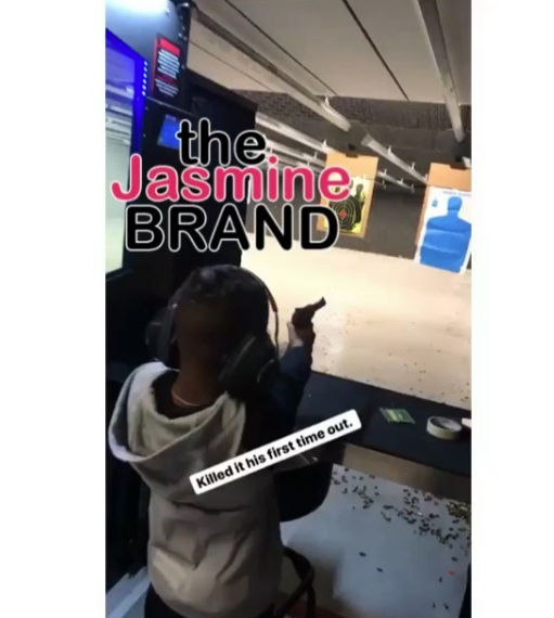 Torrei Hart Takes 9-Year-Old Son To Gun Range