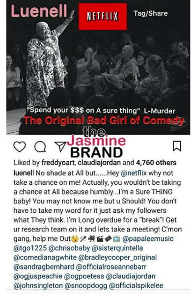 Luenell Asks Netflix For Comedy Special: I Ain't Too Proud To Beg!