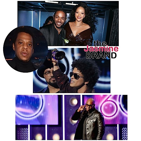 Grammy Awards: Jay-Z Loses + Bruno Mars, Kendrick Lamar, Rihanna Win: Complete Winner List